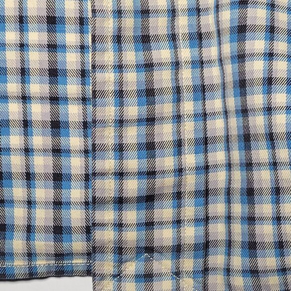 Ralph Lauren Mens Black Blue Checkered Long Sleeve Button Up Shirt Size Large - Picture 6 of 13
